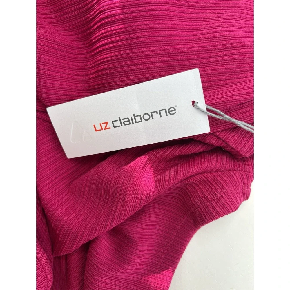 Liz Claiborne Women Midi Dress Short Sleeve Polynesian Rose‎ Size M NWT Org $64